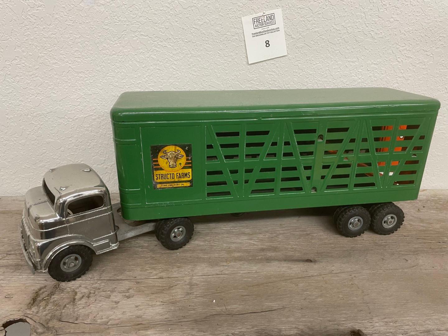 Structo Cattle Farms 1950s toy semi in excellent condition