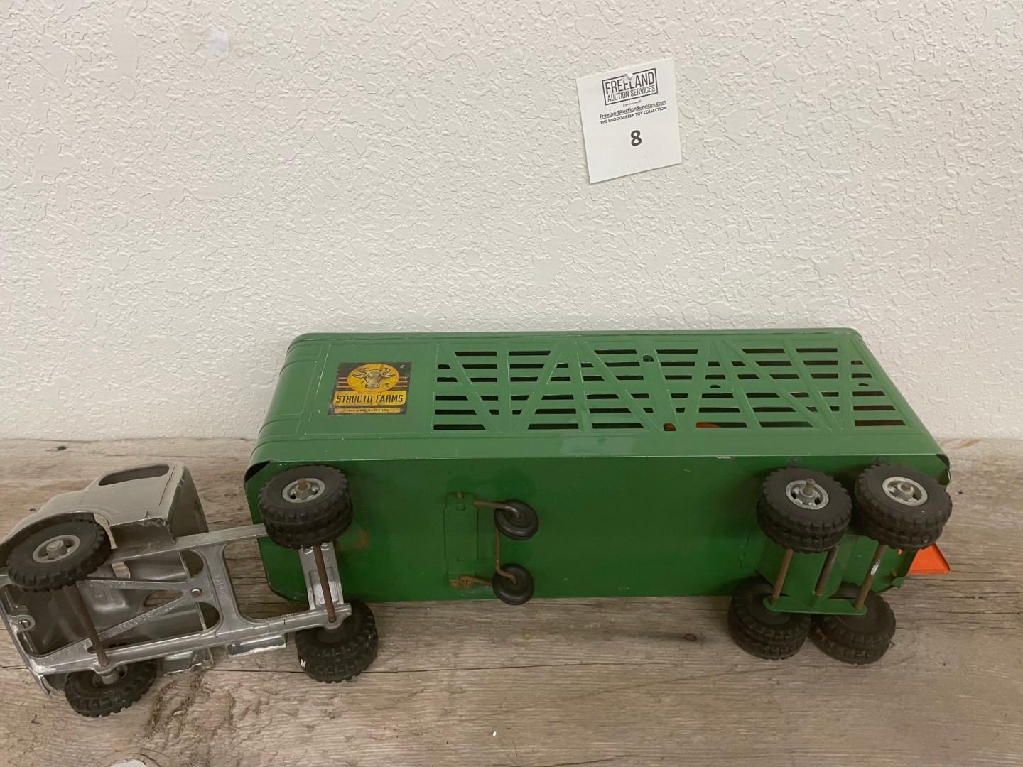 Structo Cattle Farms 1950s toy semi in excellent condition