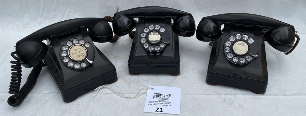 THREE working Western Electric model 302s in good condition