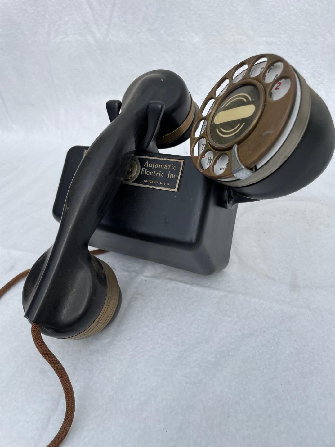 1930s Automatic Electric UNUSUAL MONOPHONE Spacesaver wall telephone