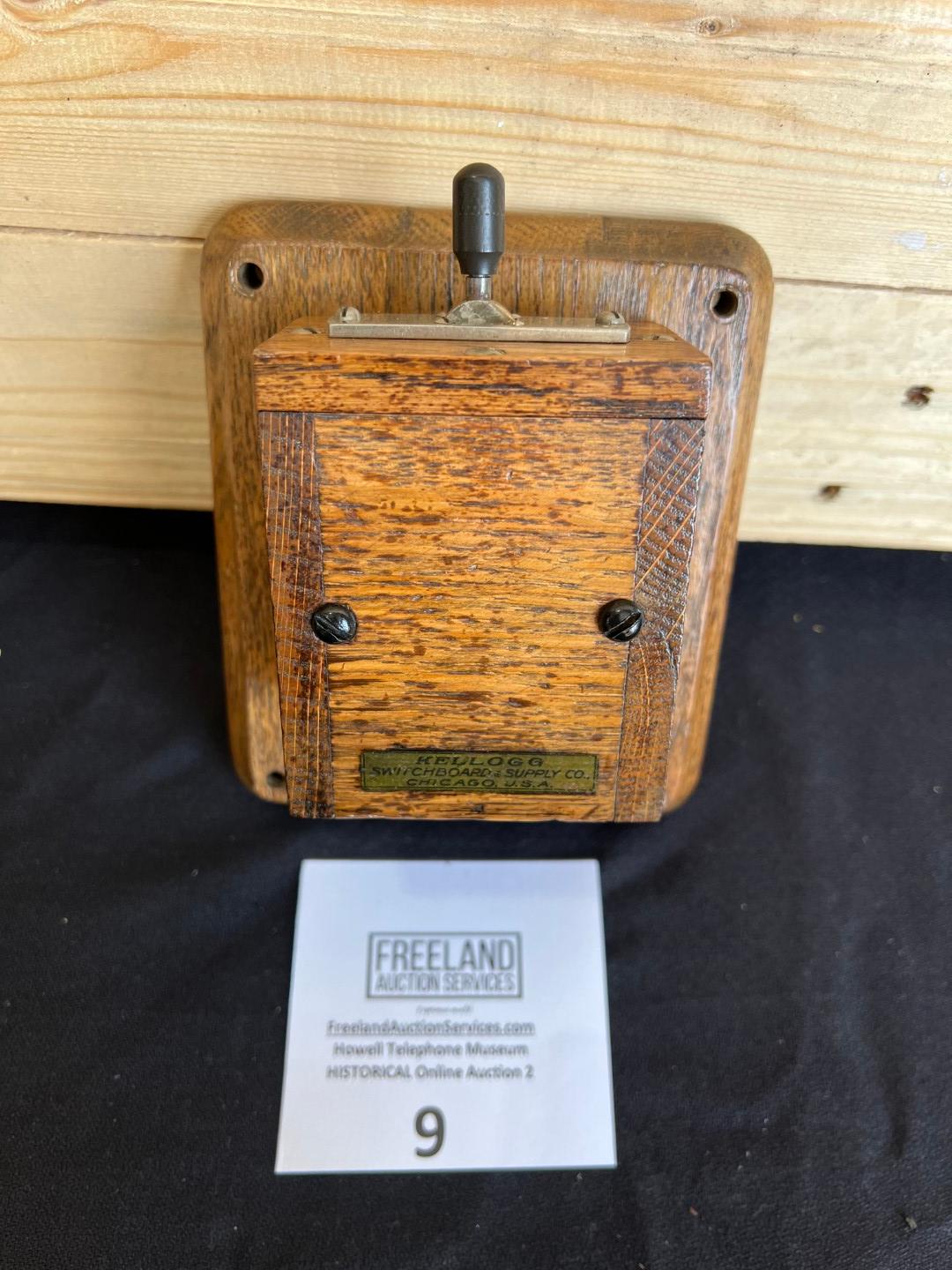 Kellogg Switchboard & Supply Co. unusual oak telephone apparatus