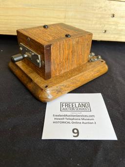 Kellogg Switchboard & Supply Co. unusual oak telephone apparatus
