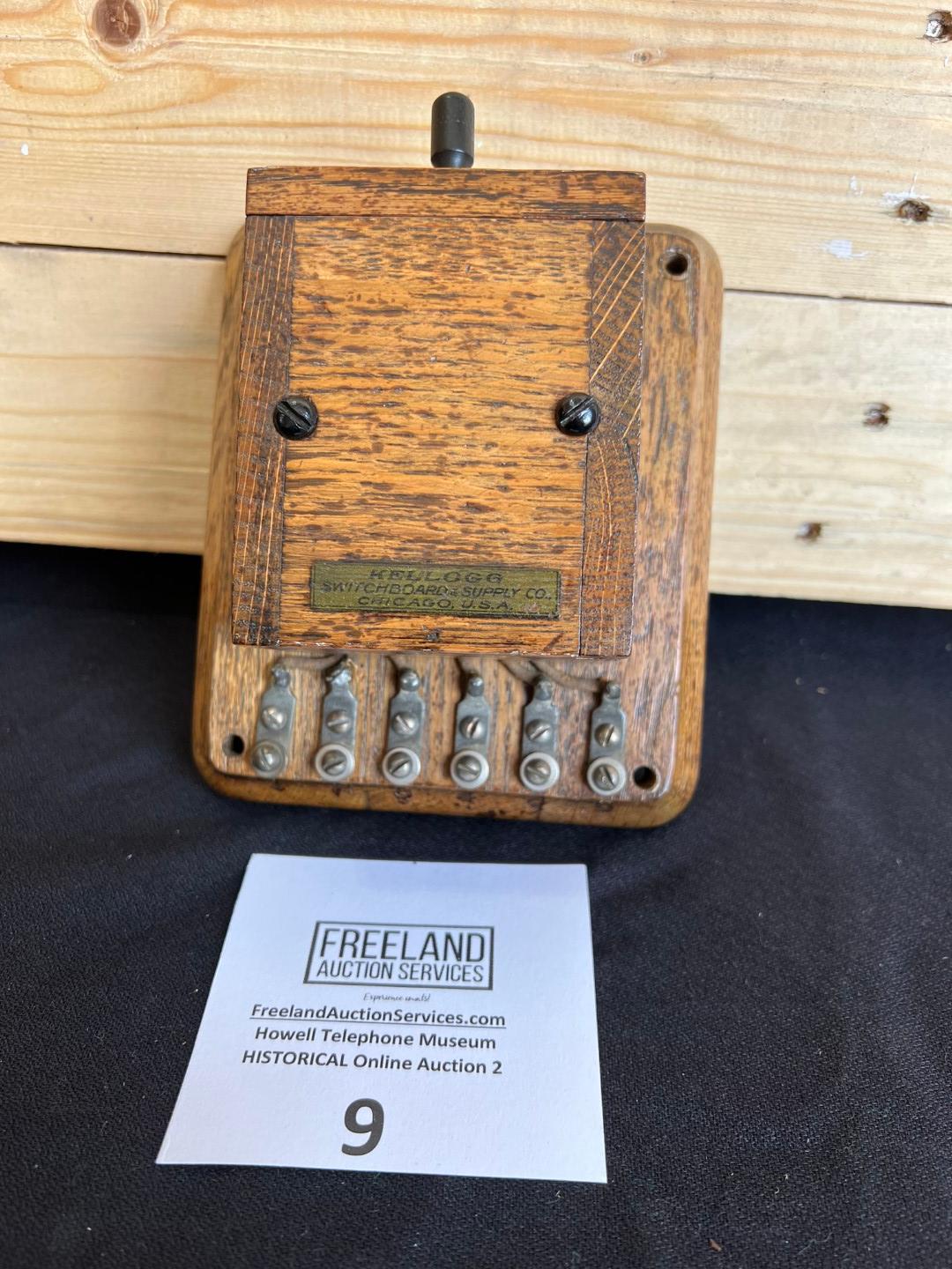 Kellogg Switchboard & Supply Co. unusual oak telephone apparatus