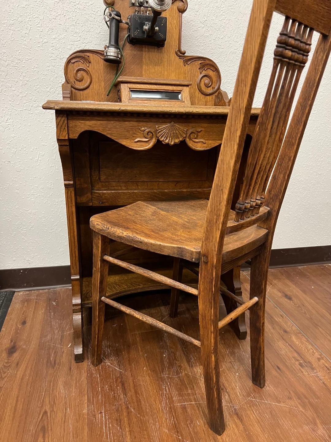 1898 Stromberg Carlson OAK MUSEUM QUALITY Telephone Vanity