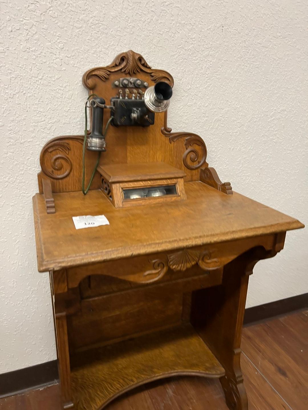 1898 Stromberg Carlson OAK MUSEUM QUALITY Telephone Vanity