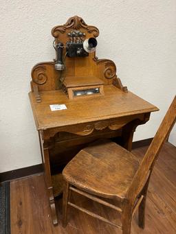 1898 Stromberg Carlson OAK MUSEUM QUALITY Telephone Vanity