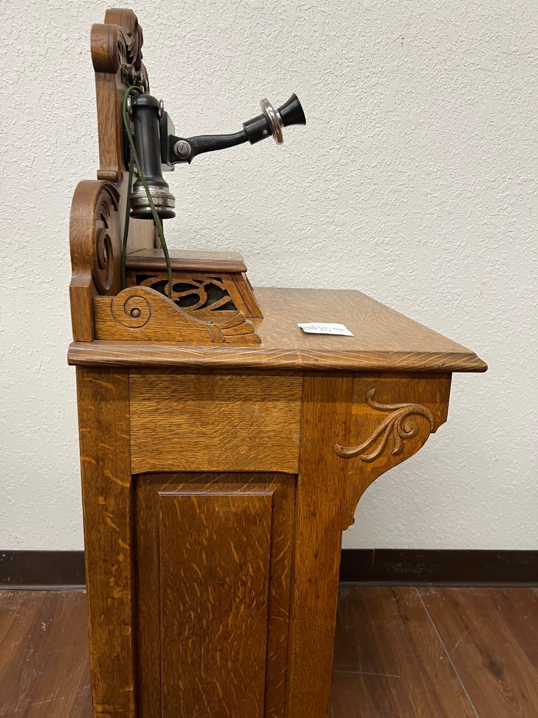 1898 Stromberg Carlson OAK MUSEUM QUALITY Telephone Vanity