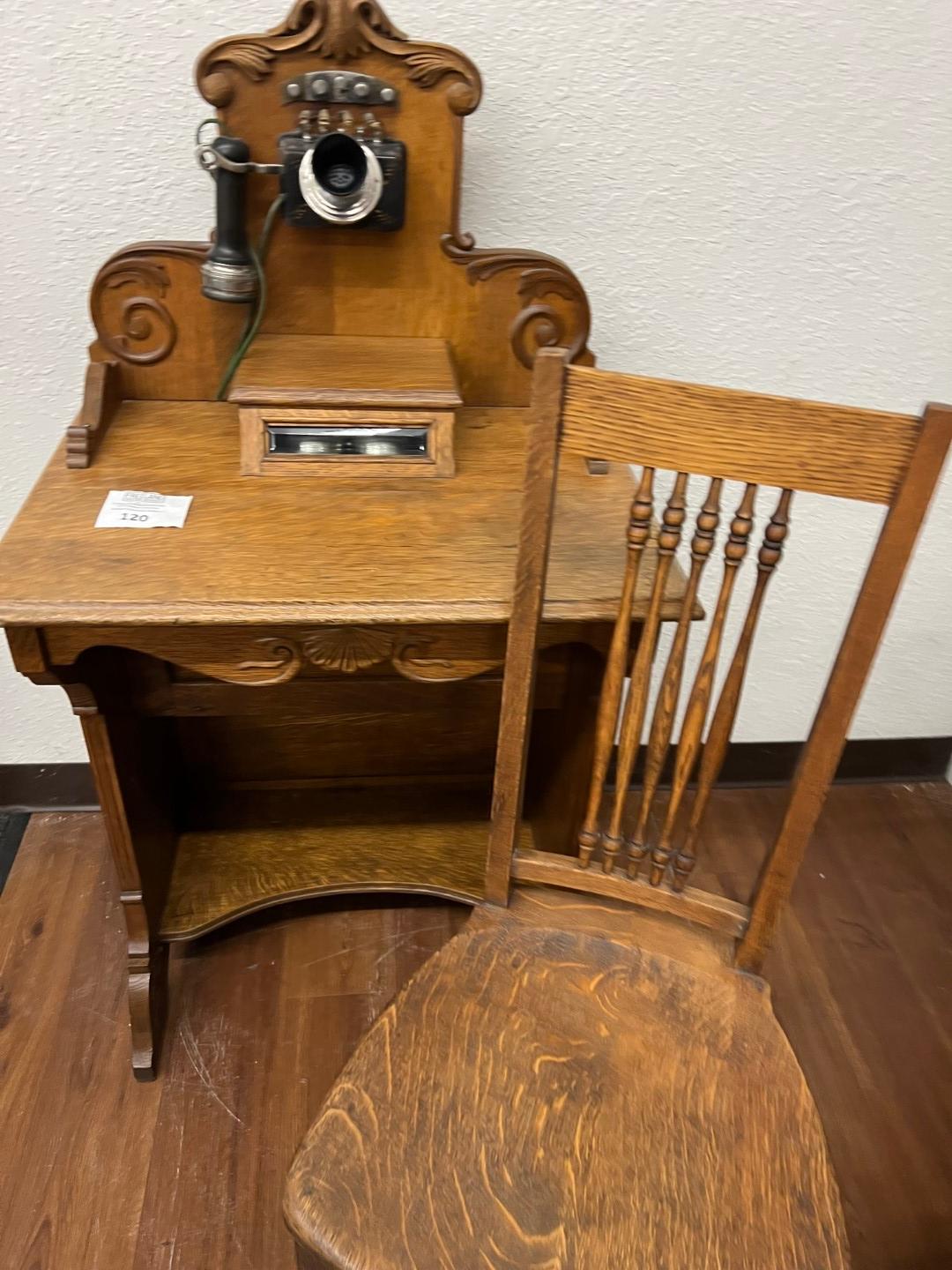 1898 Stromberg Carlson OAK MUSEUM QUALITY Telephone Vanity