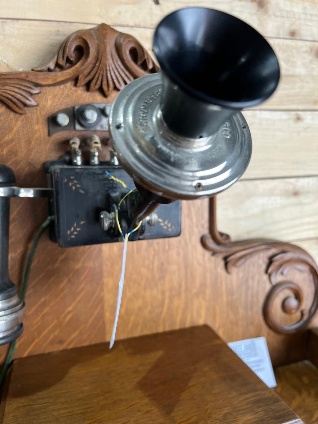 1898 Stromberg Carlson OAK MUSEUM QUALITY Telephone Vanity