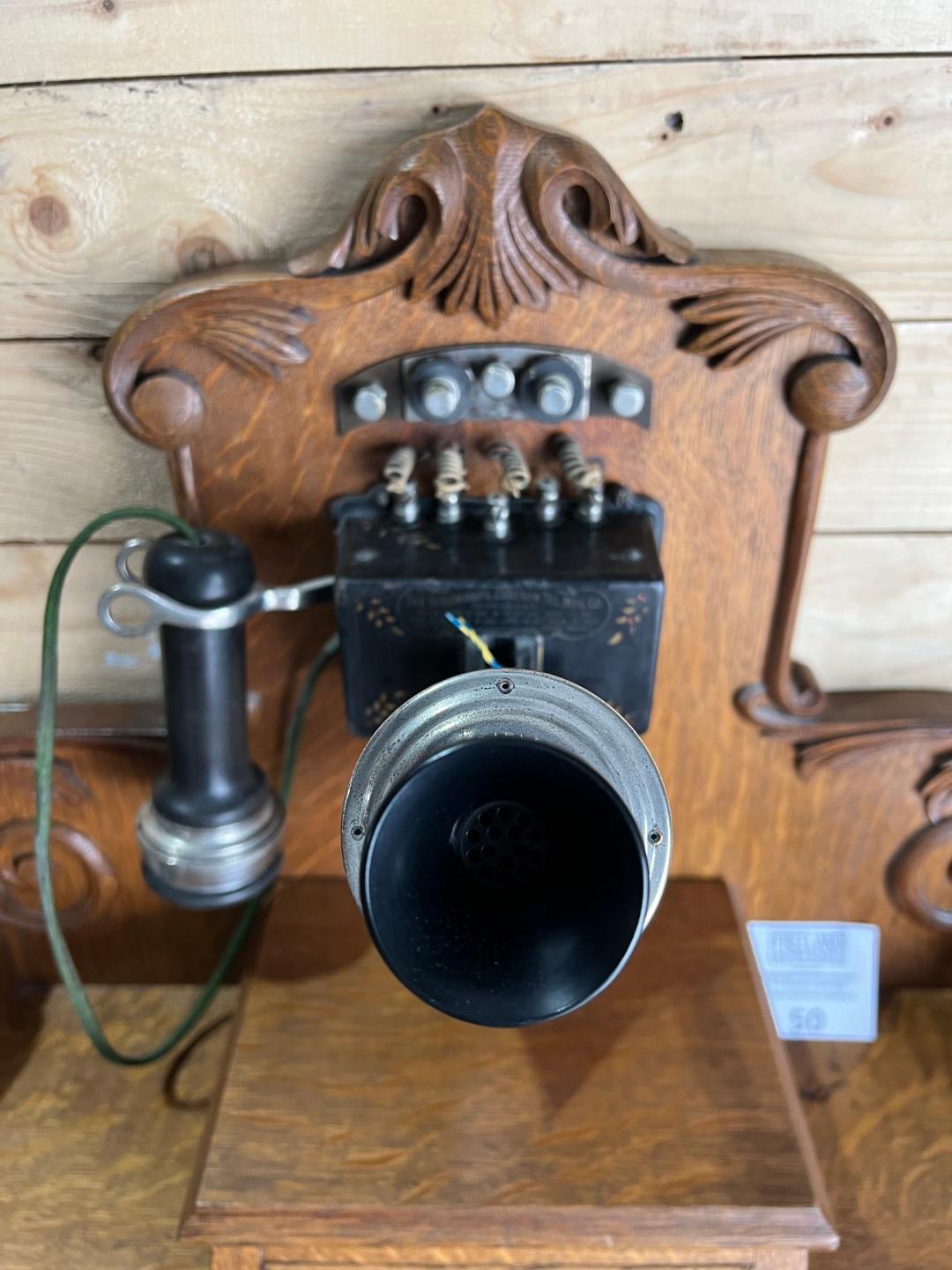 1898 Stromberg Carlson OAK MUSEUM QUALITY Telephone Vanity