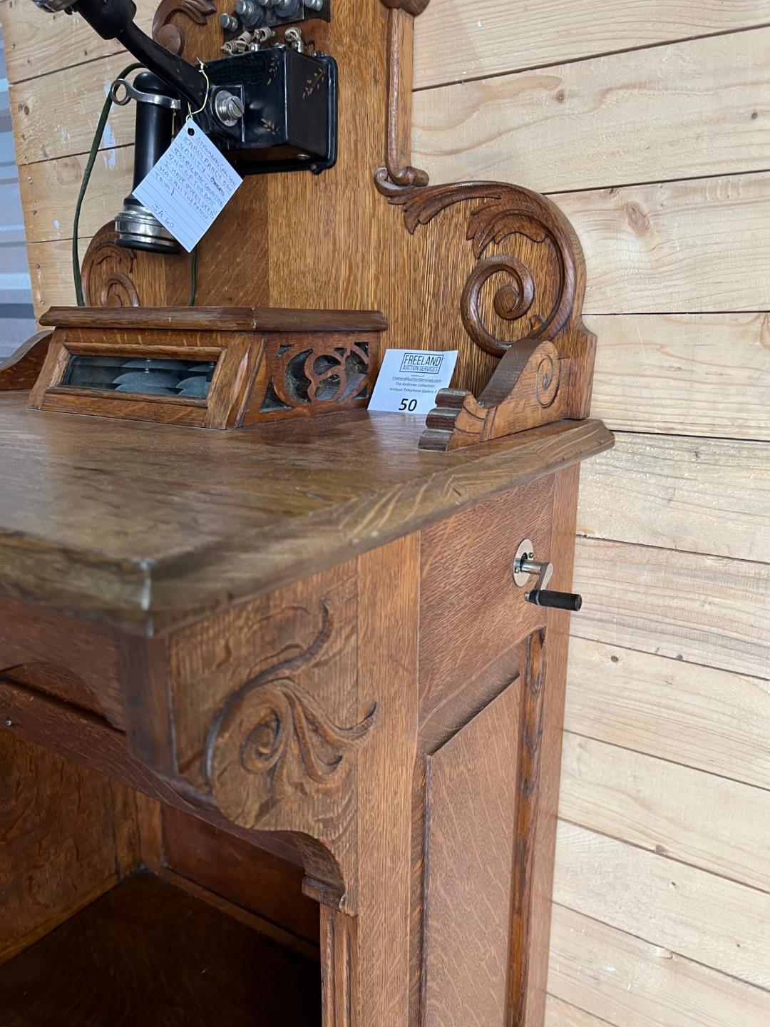 1898 Stromberg Carlson OAK MUSEUM QUALITY Telephone Vanity