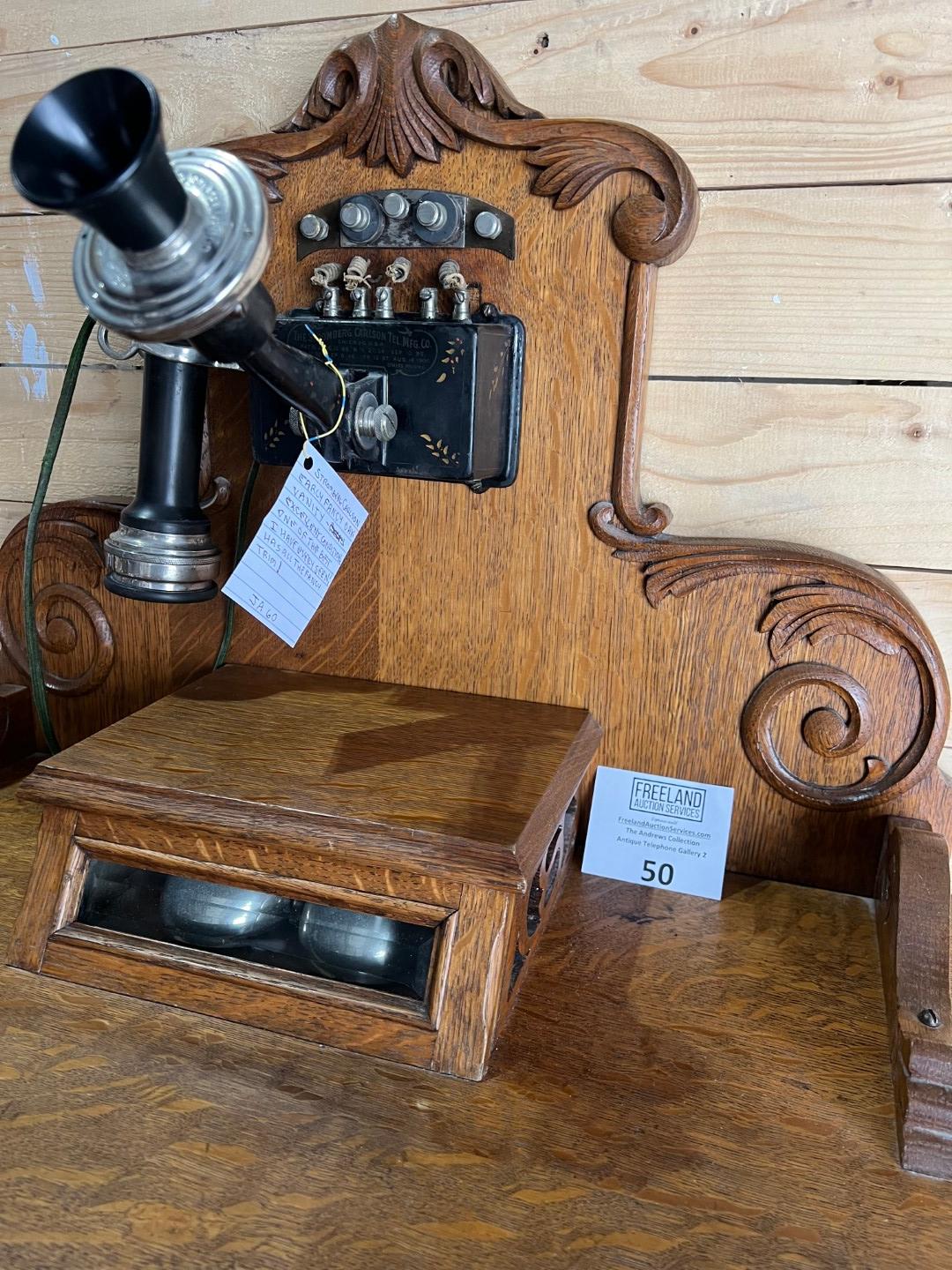 1898 Stromberg Carlson OAK MUSEUM QUALITY Telephone Vanity