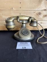 Western Electric factory bronze model 202 telephone with E1 handset