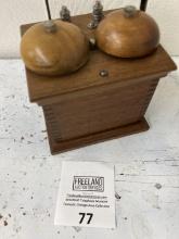 rare Walnut Western Electric Telephone Co. Extension bell box with WALNUT BELLS