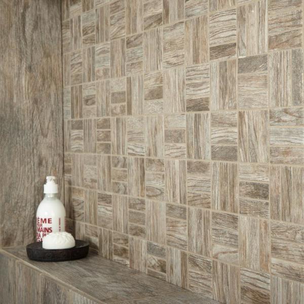 Marazzi - Montagna Rustic Bay 12 in. x 12 in. x 6.35 mm Ceramic Lattice Mosaic Floor and Wall Tile.