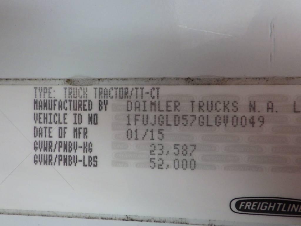 2016 FREIGHTLINER Cascadia125 Evolution