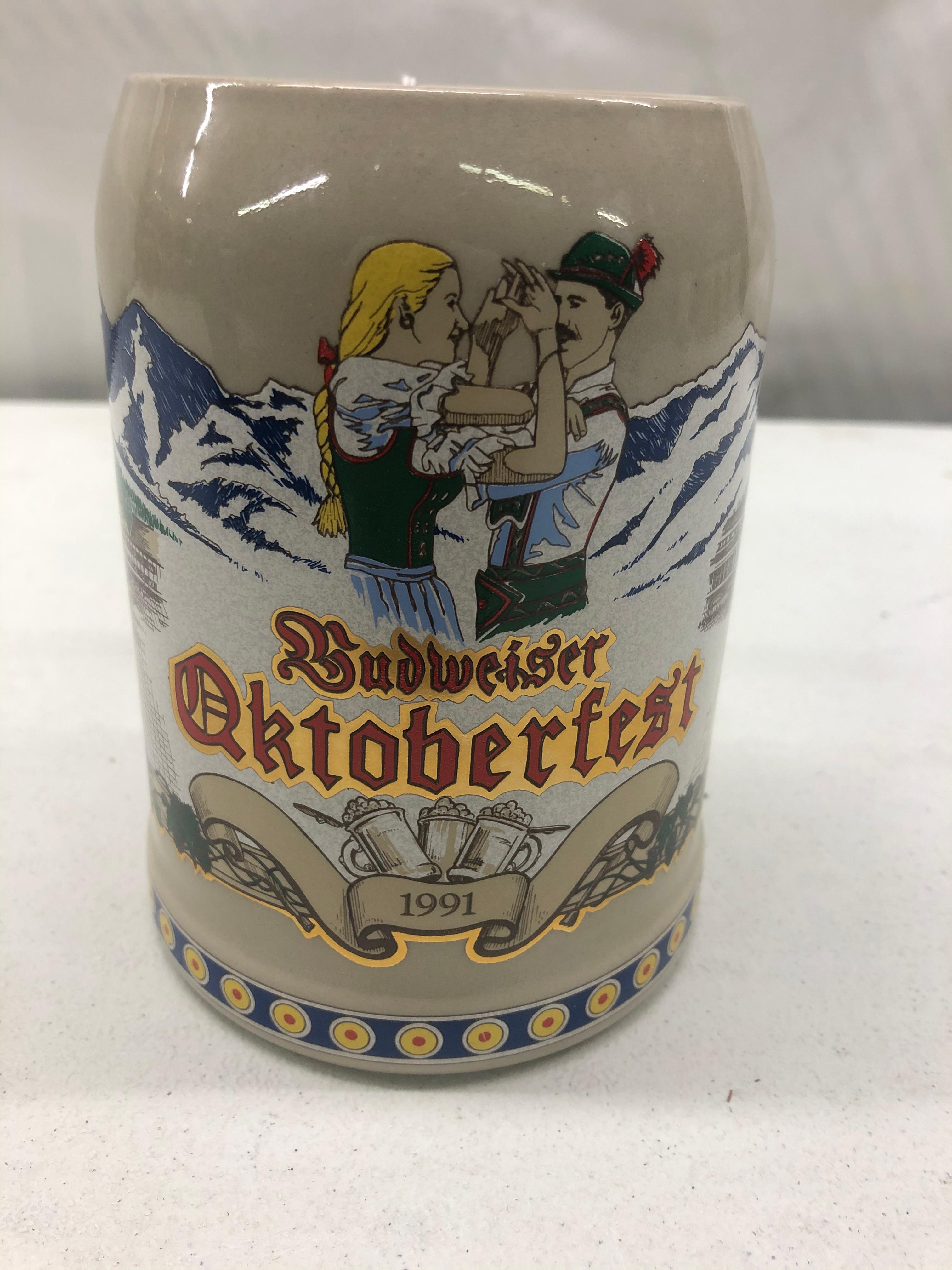 1991 Budweiser oktoberfest stein