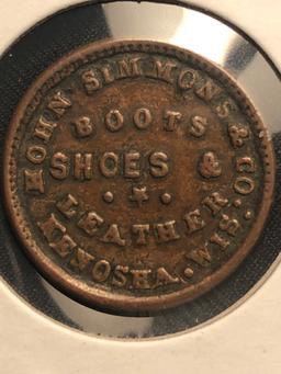 1863 Cilvil War Store Card token