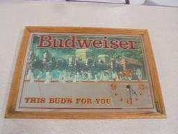 Mirrored Budweiser Clock