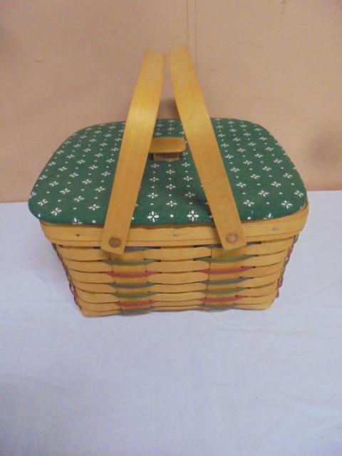 1996 Longaberger Basket w/Lid and Protector
