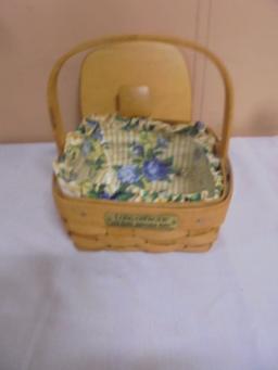 1996 Longaberger Hostess Appreciation Basket w/Lid,Liner, and Protector