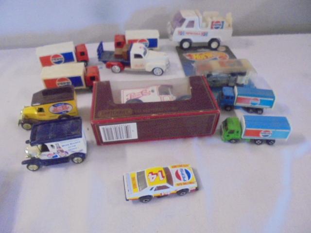 Collection of 12 Vintage Small Pepsi-Cola Trucks