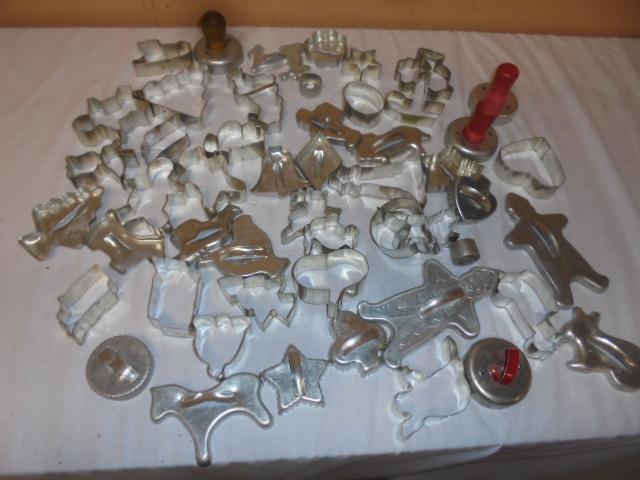 Large Collection of Metal Cookie Cutters