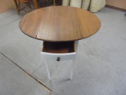 Double Drop Leaf Side Table w/ Drawer