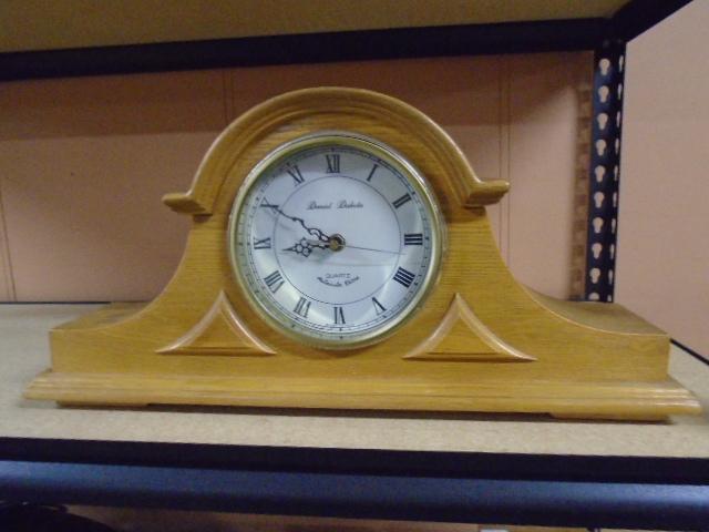 Daniel Dakota Oak Case Mantel Clock w/ Westminster Chimes