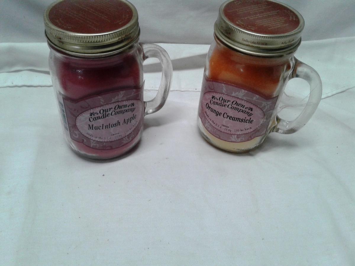 Pair of 100 hour scented candles