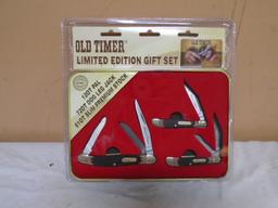 3pc Old Timer Knife Set w/ 120 T Pal-720 T Dog Leg Jack- 610 T Stockman