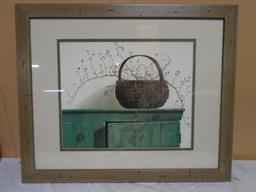 Pauline Eble Campanelli Framed and Matted Print (Basket)
