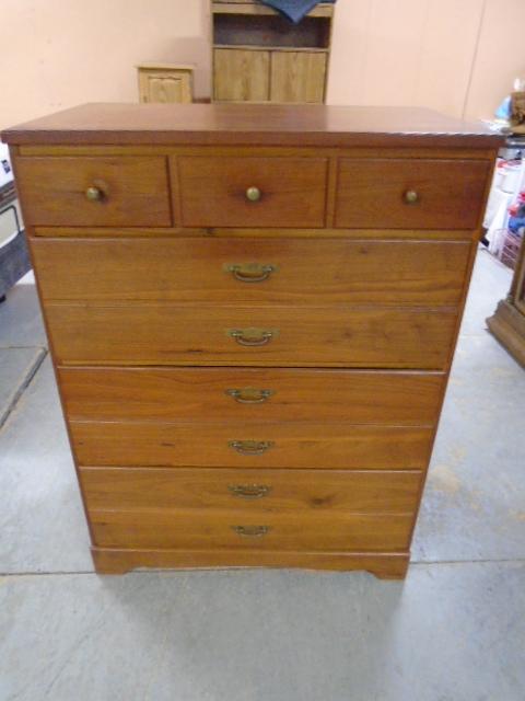 Solid Walnut 4 Drawer Chest of Drawers w/Dovetailed Drawers