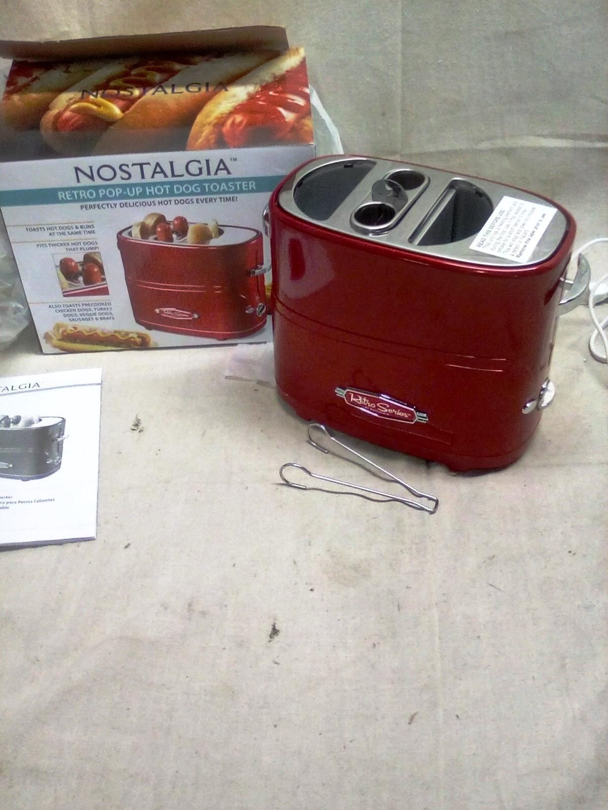 Nostalgia Hot Dog Toaster with Bun Warmer