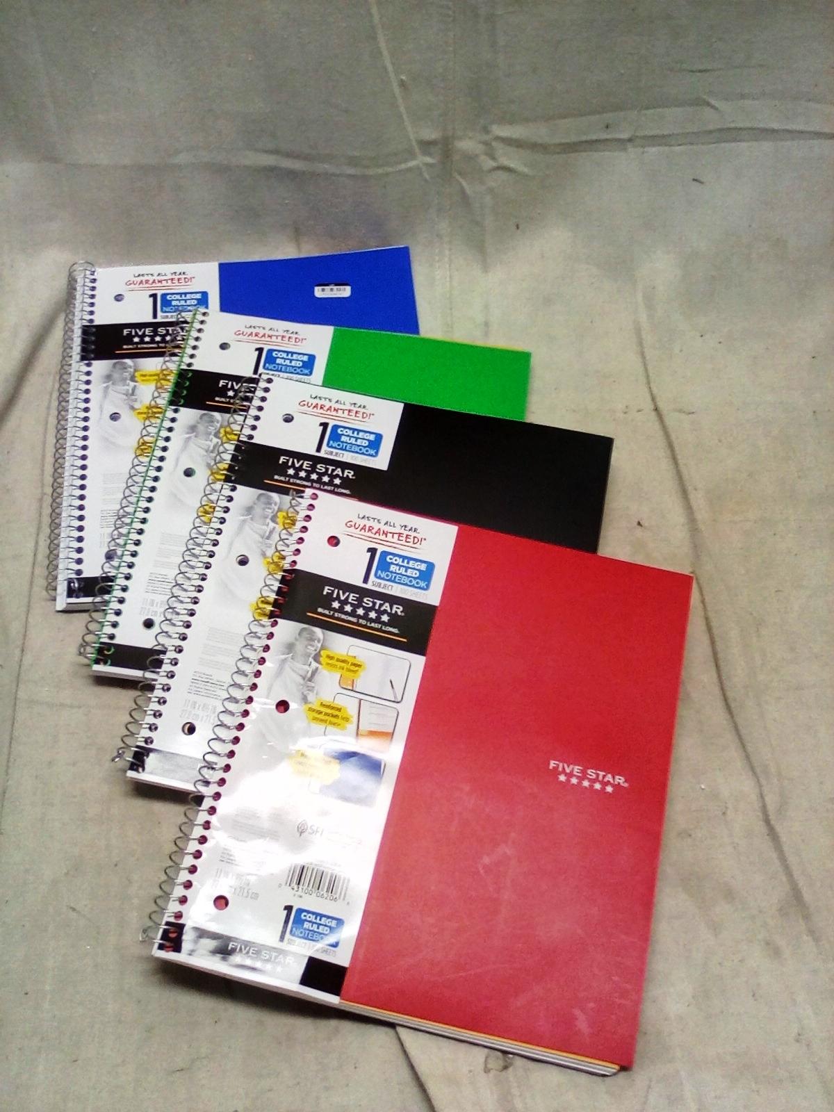 Five Star Single Subject College Ruled Notebooks