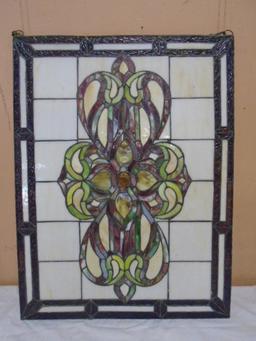 Beautiful Stained Leaded Glass Décor Piece