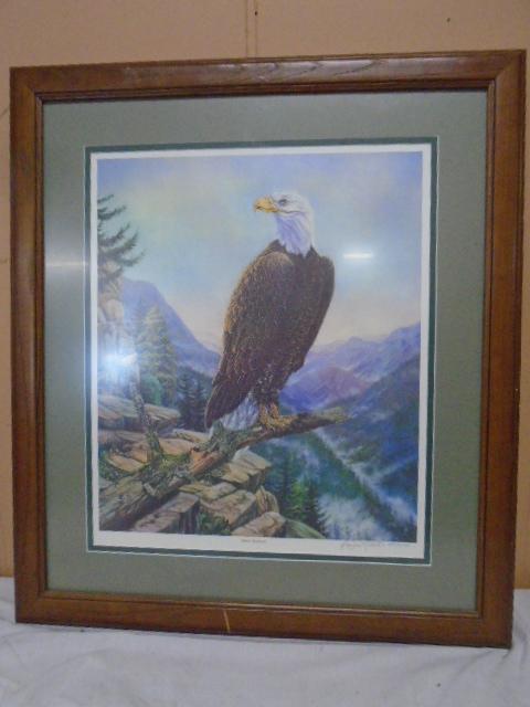 Beautiful Limited Edition Numbered Eagle Print "Silent Sentinal"