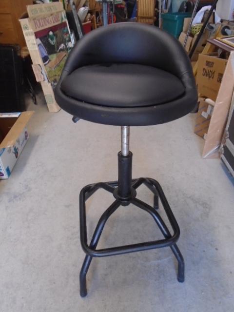 Adjustable Height Padded Swivel Stool