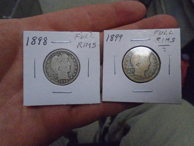 1898 and 1899 Barber Quarters