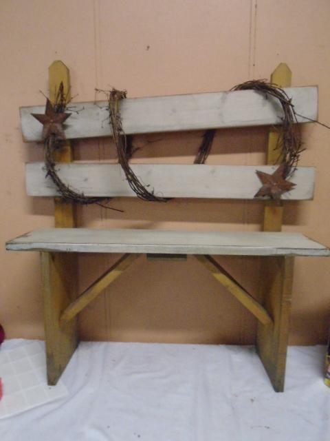 Wooden Country Décor Bench