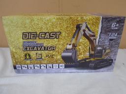 Die Cast 1:24 Scale Radio Controlled Excavator