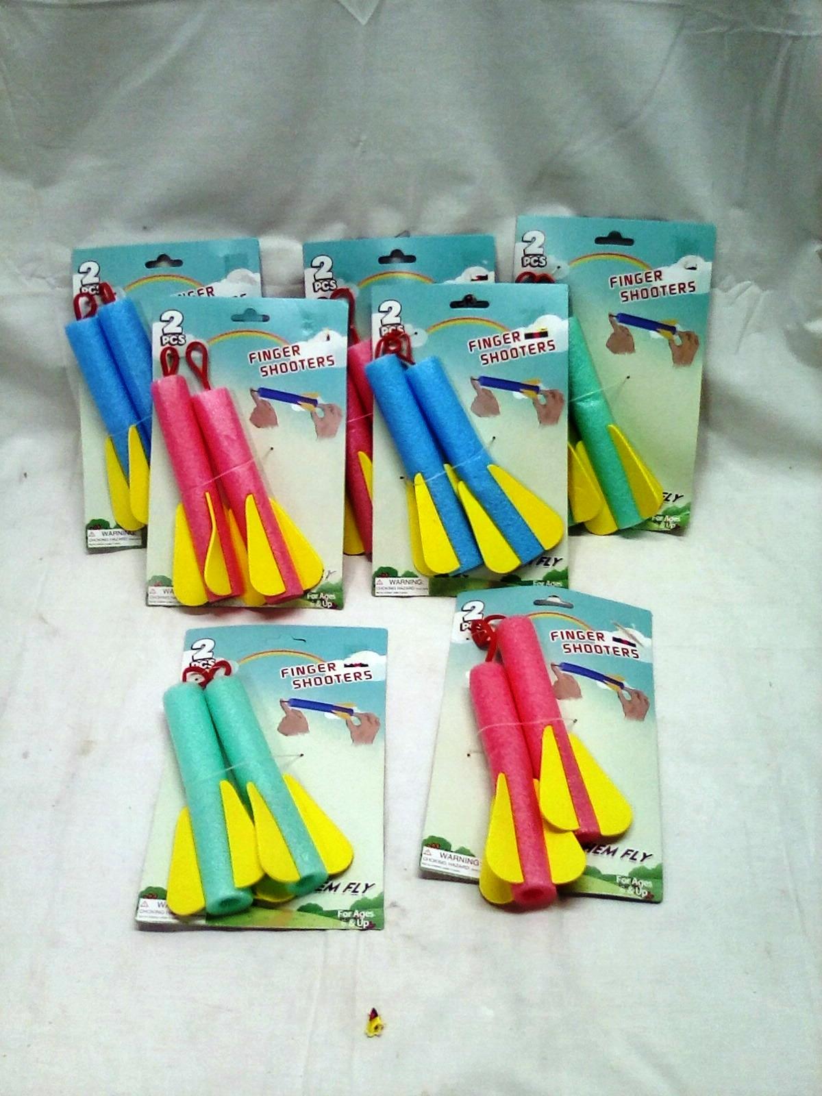 Seven Sets of Finger Shooters Rubber Band Foam Arrow Games