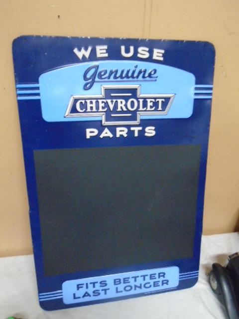 Metal Chevrolet Chalk Board Sign