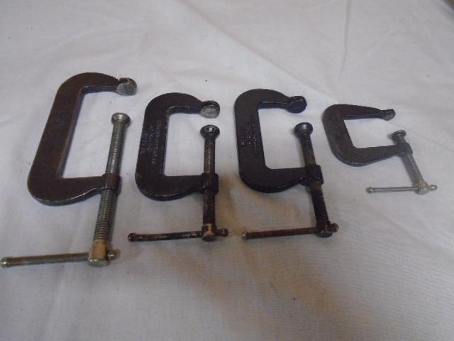 4pc Set of Cincinati Tool Co C-Clamps