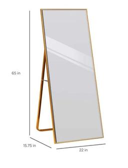 Full Length Mirror, Wall Hanging & Leaning Floor Mirror - 65x22in