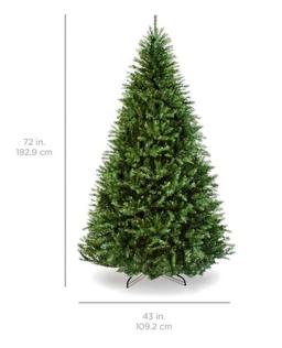 Hinged Douglas Full Fir Artificial Christmas Tree w/ Metal Stand 6 Foot tall