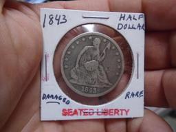 1843 Seated Liberty Half Dollar