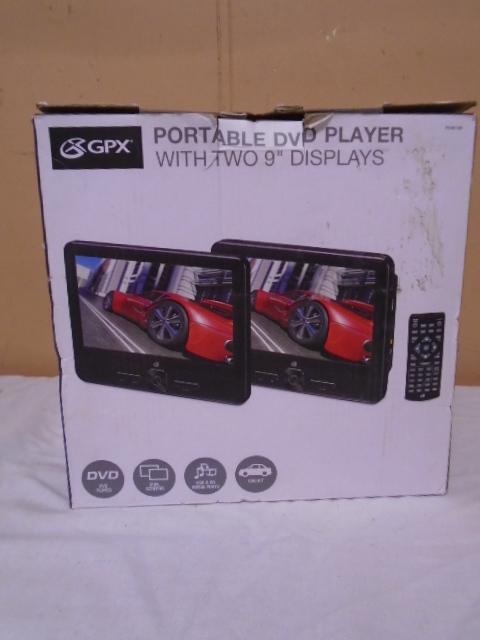 GPX Portable DVD Player w/ 2 9" Displays