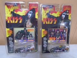 2 Johnny Lightning Kiss Gene Simmons Die Cast Cars w/ Cards