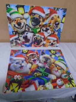 2 Dog & Cat Puzzle Pictures